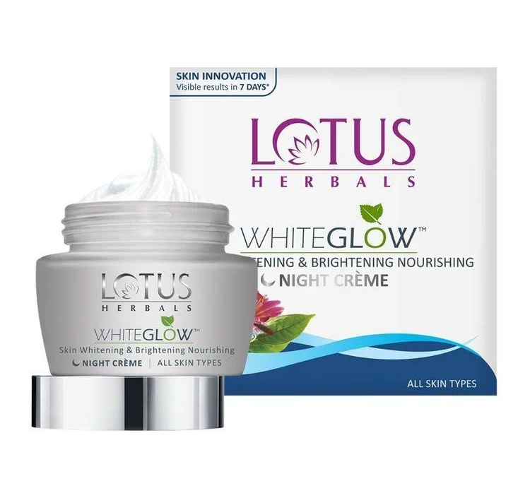 Lotus Herbals White Glow Skin Whitening and Brightening Nourishing Night Creme 60g